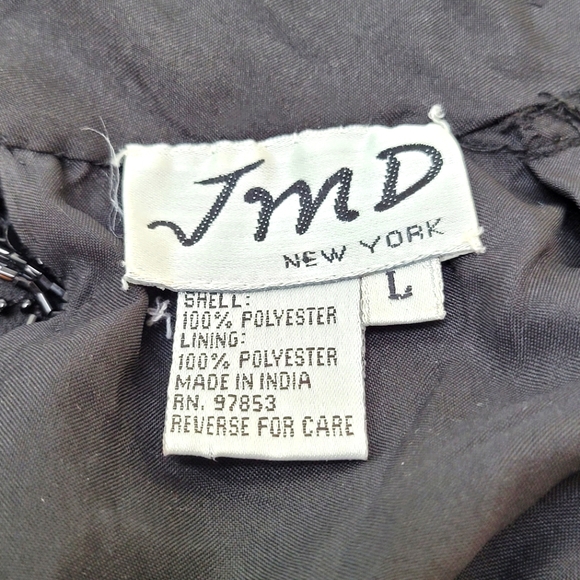 JMD NEW YORK | Black Evening Gown, Sz. L - Picture 4 of 4